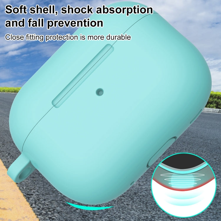 For AirPods Pro 2 Thickened One-piece Shockproof Earphone Case(Gem Green)