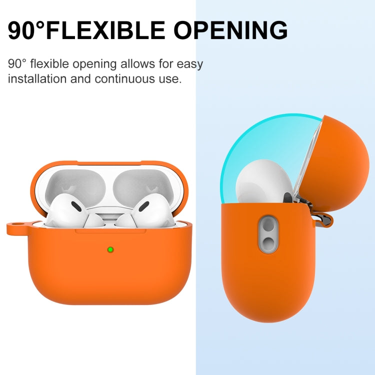 For AirPods Pro 2 Thickened One-piece Shockproof Earphone Case(Orange)