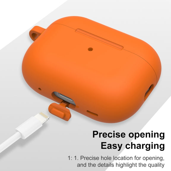 For AirPods Pro 2 Thickened One-piece Shockproof Earphone Case(Orange)