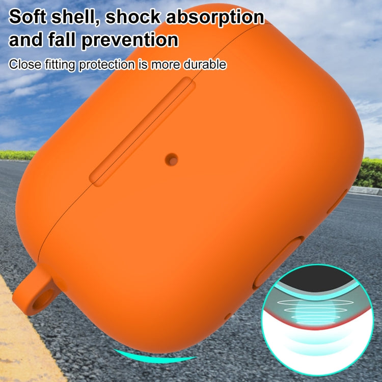 For AirPods Pro 2 Thickened One-piece Shockproof Earphone Case(Orange)