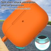 For AirPods Pro 2 Thickened One-piece Shockproof Earphone Case(Orange)