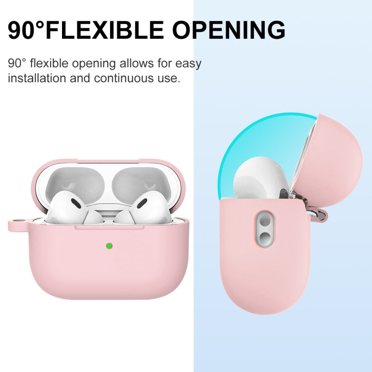 For AirPods Pro 2 Thickened One-piece Shockproof Earphone Case(Pink)
