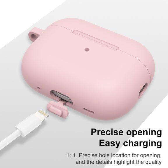 For AirPods Pro 2 Thickened One-piece Shockproof Earphone Case(Pink)