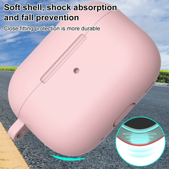 For AirPods Pro 2 Thickened One-piece Shockproof Earphone Case(Pink)