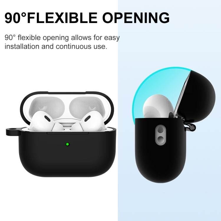 For AirPods Pro 2 Thickened One-piece Shockproof Earphone Case(Black)