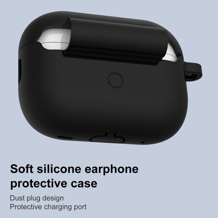 For AirPods Pro 2 Thickened One-piece Shockproof Earphone Case(Black)