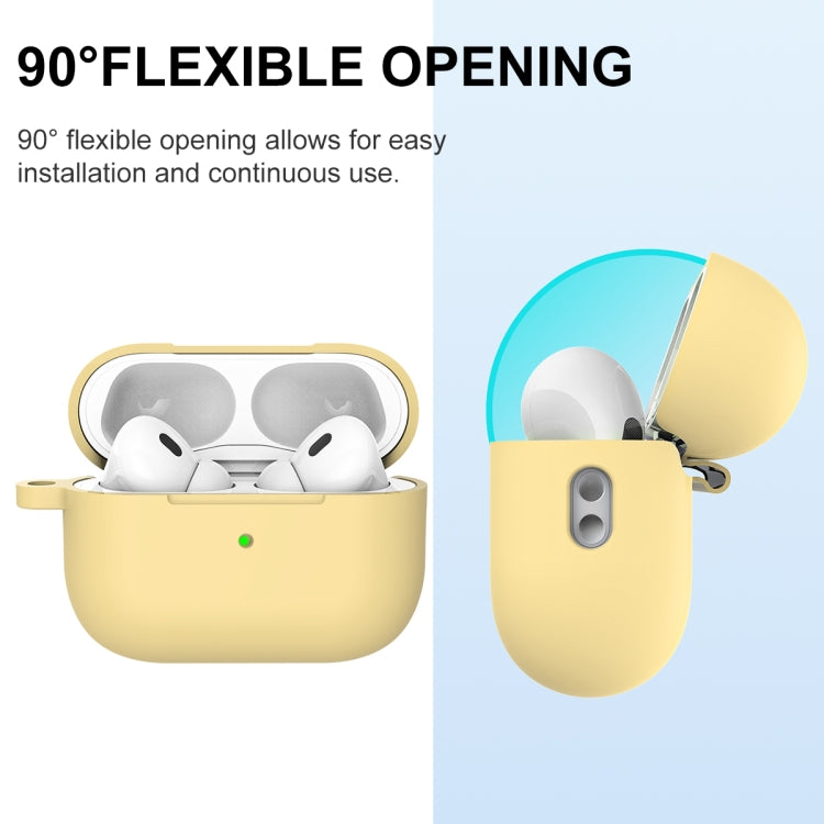 For AirPods Pro 2 Thickened One-piece Shockproof Earphone Case(Yellow)