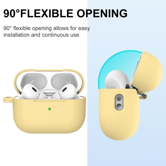 For AirPods Pro 2 Thickened One-piece Shockproof Earphone Case(Yellow)