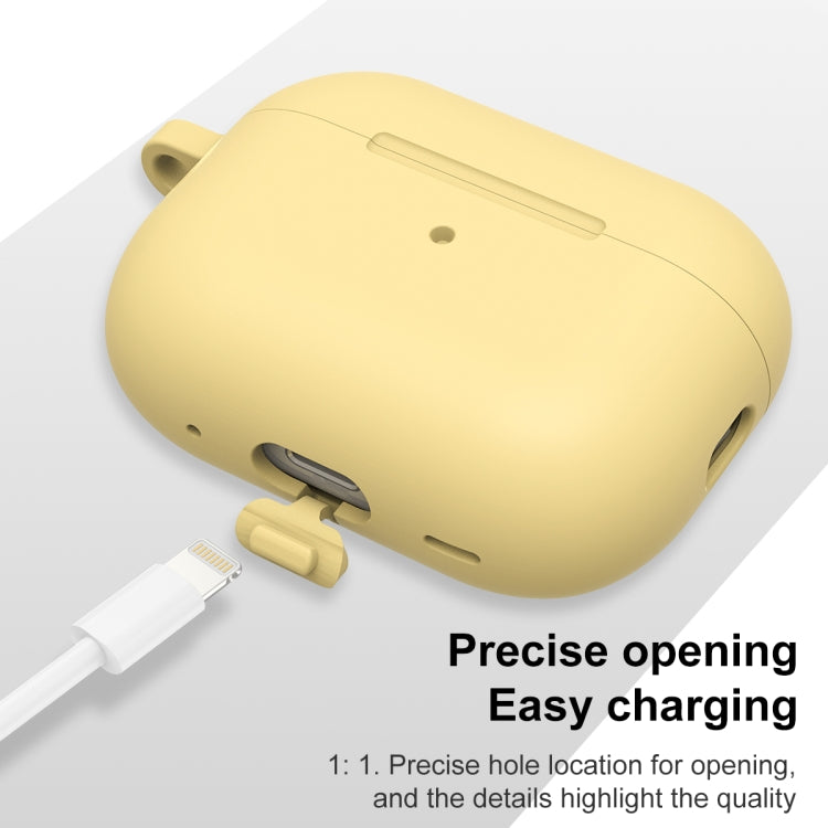For AirPods Pro 2 Thickened One-piece Shockproof Earphone Case(Yellow)