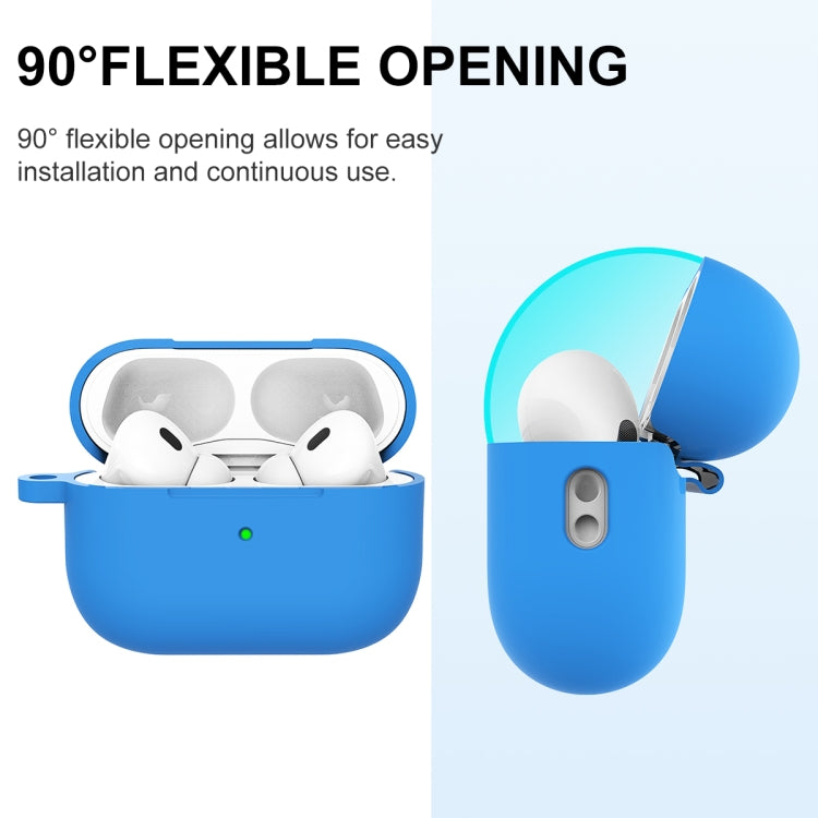 For AirPods Pro 2 Thickened One-piece Shockproof Earphone Case(Blue)