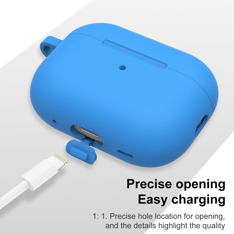 For AirPods Pro 2 Thickened One-piece Shockproof Earphone Case(Blue)
