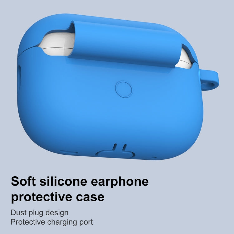 For AirPods Pro 2 Thickened One-piece Shockproof Earphone Case(Blue)