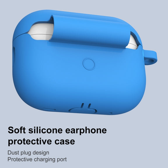 For AirPods Pro 2 Thickened One-piece Shockproof Earphone Case(Blue)