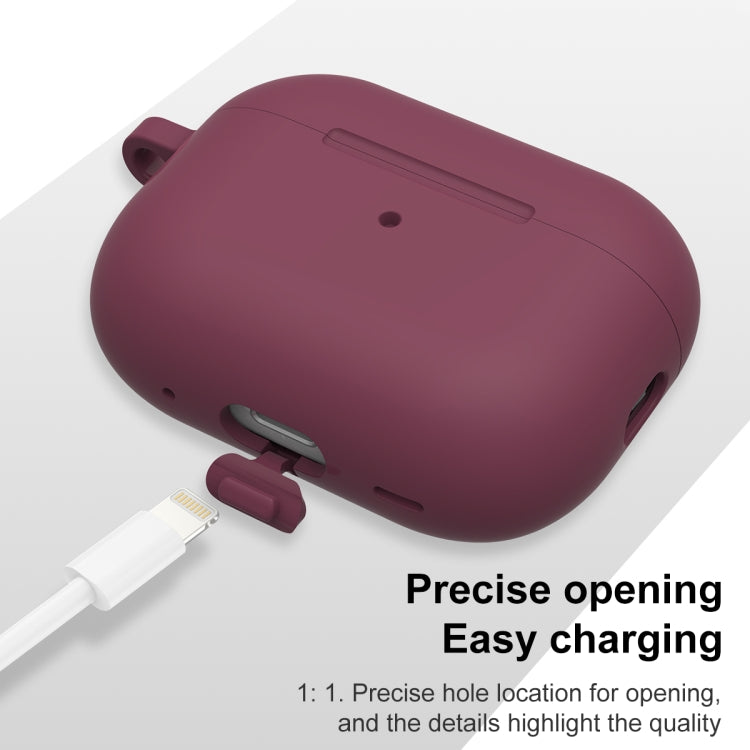 For AirPods Pro 2 Thickened One-piece Shockproof Earphone Case(Rose Red)
