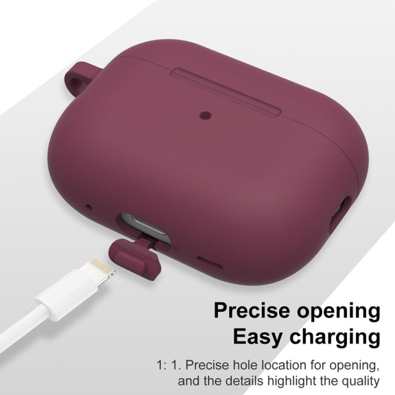 For AirPods Pro 2 Thickened One-piece Shockproof Earphone Case(Rose Red)