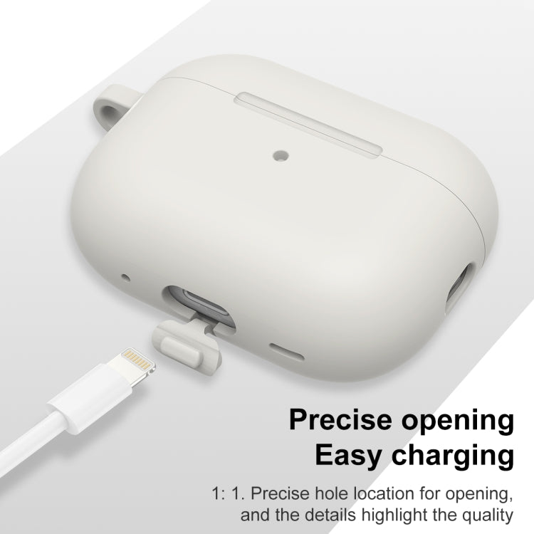 For AirPods Pro 2 Thickened One-piece Shockproof Earphone Case(Off White)