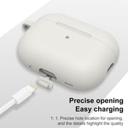For AirPods Pro 2 Thickened One-piece Shockproof Earphone Case(Off White)