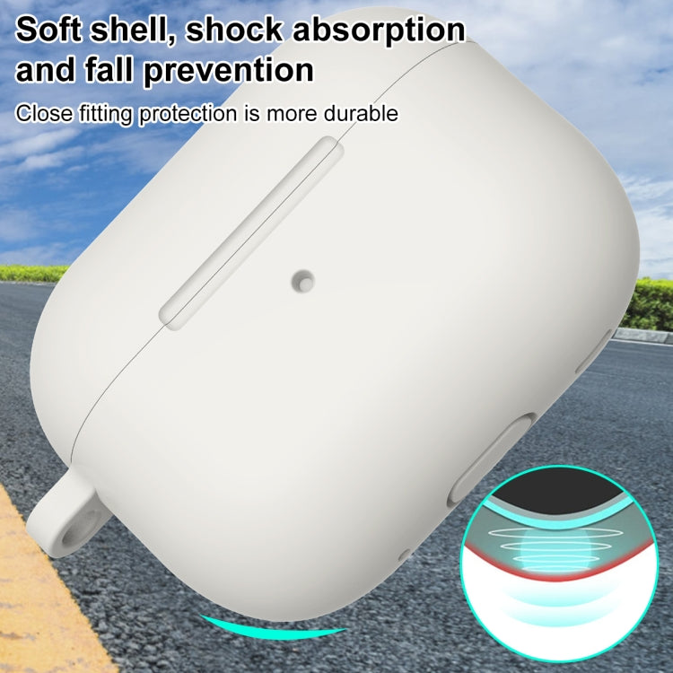 For AirPods Pro 2 Thickened One-piece Shockproof Earphone Case(Off White)