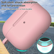For AirPods Pro 2 Thickened One-piece Shockproof Earphone Case(Light Pink)