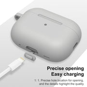 For AirPods Pro 2 Thickened One-piece Shockproof Earphone Case(Light Grey)
