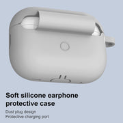 For AirPods Pro 2 Thickened One-piece Shockproof Earphone Case(Light Grey)