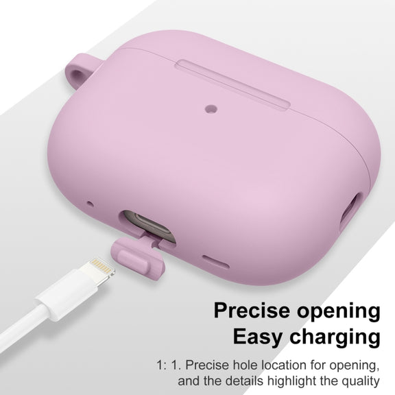 For AirPods Pro 2 Thickened One-piece Shockproof Earphone Case(Purple)
