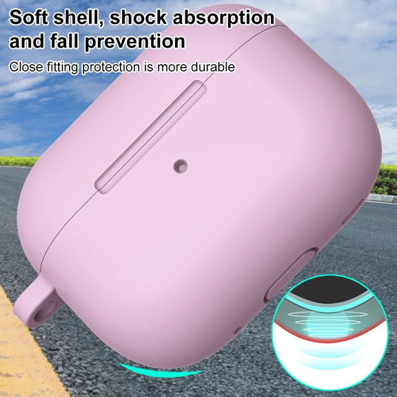 For AirPods Pro 2 Thickened One-piece Shockproof Earphone Case(Purple)