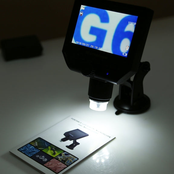 G600 600X 3.6MP 4.3 inch HD LCD Display Portable Digital Microscope, Plug:AU Plug