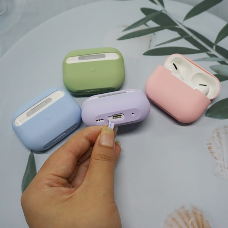 For AirPods Pro 2 Spliting Silicone Protective Case(Mint Green)