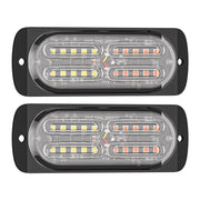 2pcs DC12-24V 3.2W Car 20LED Ultra-thin Strobe Light(White + Yellow Light)