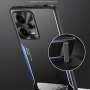 For Xiaomi Redmi Note 12 Pro+ China Blade Series TPU + Titanium Alloy Phone Case with Holder(Black Gold)