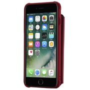 For iPhone 7 Plus / 8 Plus Zipper Shockproof Protective Case with Card Slots & Bracket & Photo Holder & Wallet Function(Red)