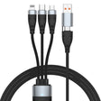 ADC-008 100W USB/Type-C to Type-C + 8 Pin + Micro USB Two to Three Fully Compatible Fast Charge Data Cable, Length:1.2m - Multifunction Cable by PMC TechLife | Online Shopping South Africa | PMC TechLife | Buy Now Pay Later Mobicred