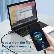 ADC-008 66W USB to USB-C/Type-C + 8 Pin + Micro USB 3 in 1 Fully Compatible Fast Charge Data Cable, Length:1.2m
