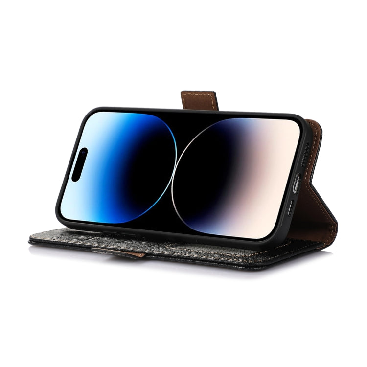 For Google Pixel 7 Pro Ostrich Pattern Genuine Leather RFID Phone Case(Black)
