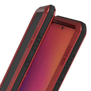 For Galaxy A71 LOVE MEI Metal Shockproof Water-resistant Dustproof Protective Case(Red)