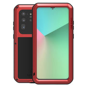 For Galaxy S20 Ultra LOVE MEI Metal Shockproof Water-resistant Dustproof Protective Case(Red)