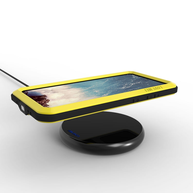 For Galaxy S20 Plus LOVE MEI Metal Shockproof Water-resistant Dustproof Protective Case(Yellow)