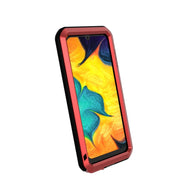 For Galaxy A30 LOVE MEI Metal Shockproof Water-resistant Dustproof Protective Case(Red)