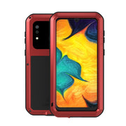 For Galaxy A30 LOVE MEI Metal Shockproof Water-resistant Dustproof Protective Case(Red)