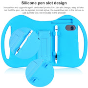 For TCL 10 TabMax 4G 9295G Cartoon Silicone Shockproof Protective Tablet Case(Blue)