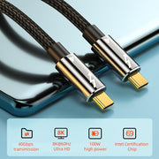 100W Type-C to Type-C Compatible Thunderbolt 4 Full-function Data Cable, Length:0.5m