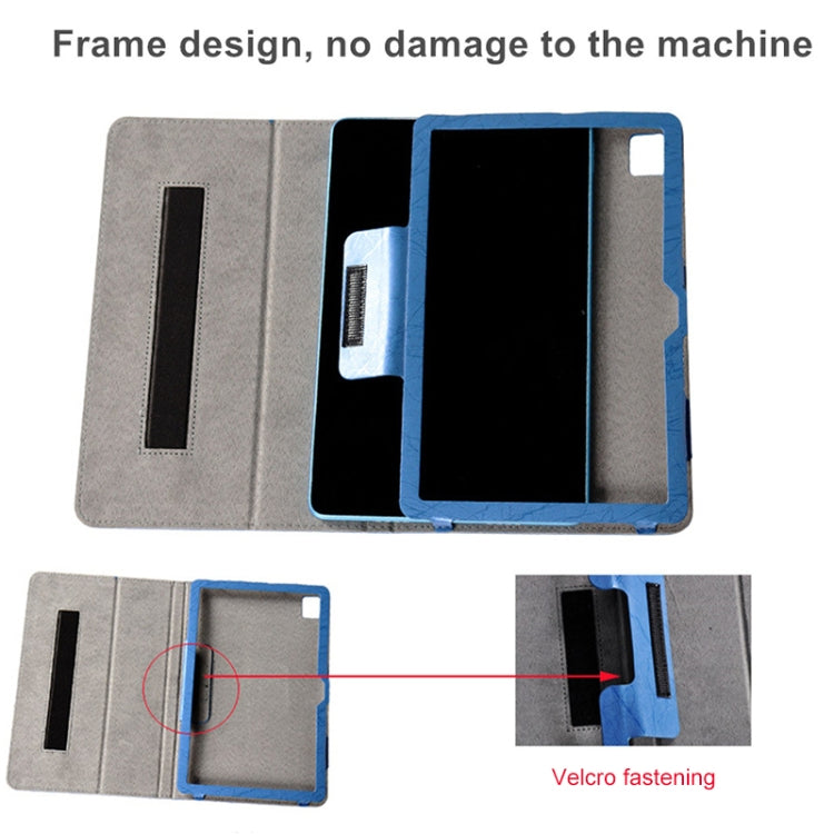 For TCL 10 TabMax 4G Printed Leather Tablet Case with Holder(Blue)