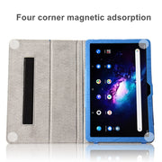 For TCL 10 TabMax 4G Printed Leather Tablet Case with Holder(Blue)