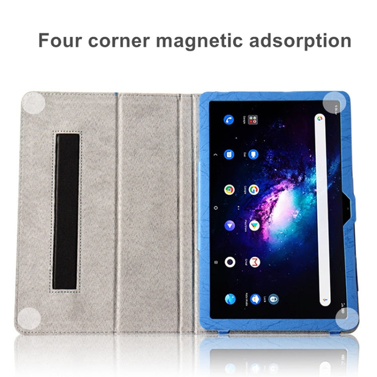 For TCL 10 TabMax 4G Printed Leather Tablet Case with Holder(Blue)