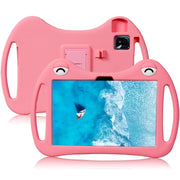 For TCL Tab 10s 5G Cartoon Silicone Shockproof Protective Tablet Case with Stand & Pen Slot(Pink)