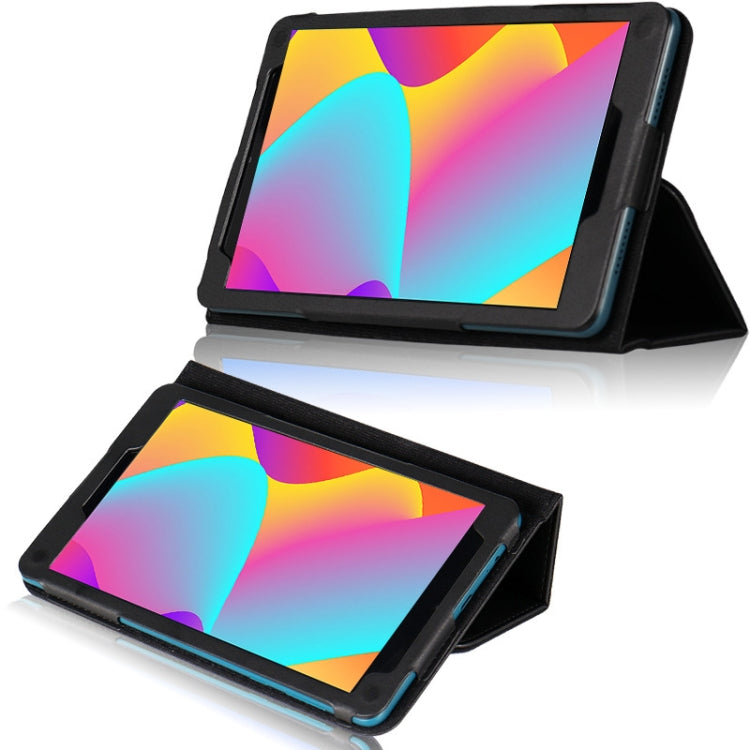For TCL Tab 8 Litchi Texture Tablet Leather Case with Holder(Black)