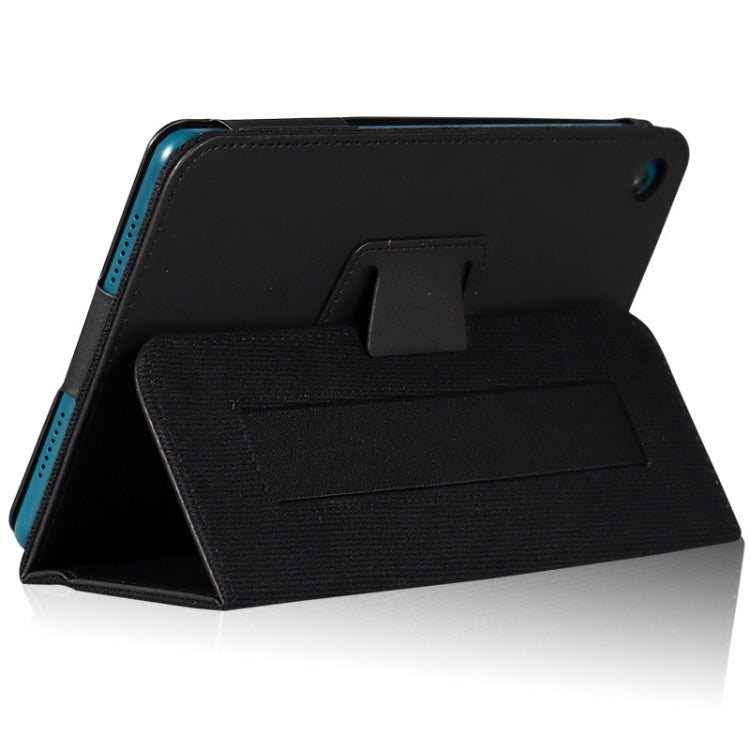 For TCL Tab 8 Litchi Texture Tablet Leather Case with Holder(Black)