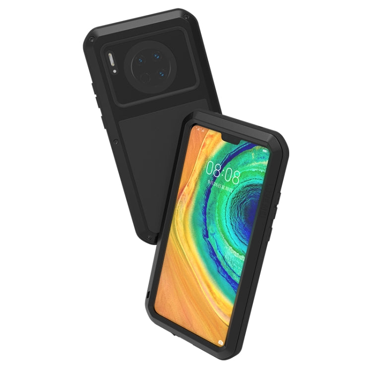 For Huawei Mate 30 LOVE MEI Metal Shockproof Water-resistant Dustproof Protective Case(Black)