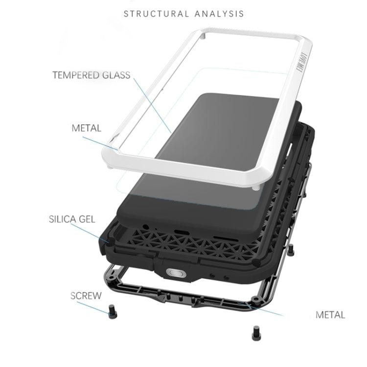 For Huawei Mate 30 LOVE MEI Metal Shockproof Water-resistant Dustproof Protective Case(Yellow)